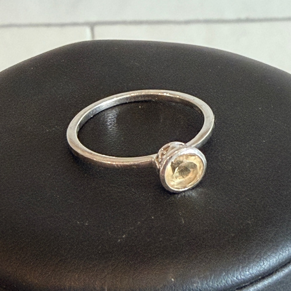D’joy Citrin Ring  Sterling Silver Ring Size 9